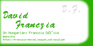 david franczia business card